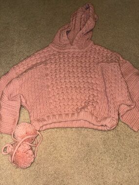 Vintage Y2K J LO Jennifer Lopez Sweater 90s 00s Cozy Warm Pom Poms Small